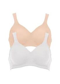B&uuml;gelloser BH Anita "BH ohne B&uuml;gel Twin", Damen, Gr. 100, Cup B, bunt (wei&szlig; desert), Obermaterial: 70% Polyamid PA. 30% Elasthan EL., BHs