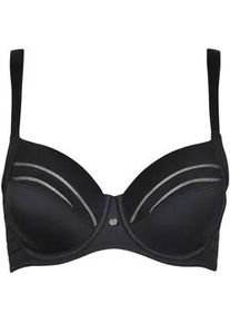 B&uuml;gel-BH LISCA "B&uuml;gel BH Alegra", Damen, Gr. 80, Cup F, schwarz, T&uuml;ll, Obermaterial: 83% Polyamid PA. 17% Elasthan EL., BHs B&uuml;gel-BH