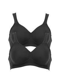 B&uuml;gelloser BH Anita "BH ohne B&uuml;gel Twin", Damen, Gr. 90, Cup A, schwarz (schwarz schwarz), Obermaterial: 70% Polyamid PA. 30% Elasthan EL., BHs