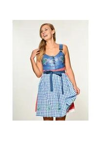 Dirndl Maze "Anne", Damen, Gr. L, US-Gr&ouml;&szlig;en, blau, oberes Obermaterial: 100% Lammleder; unteres Obermaterial: 100% Baumwolle; Futter: 100% Baumwolle, Kleider
