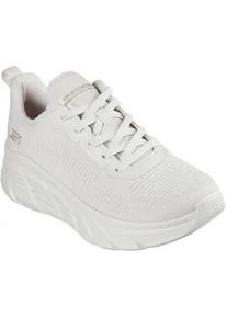 Sneaker Skechers "BOBS B FLEX HI-FLYING HI", Damen, Gr. 41, wei&szlig; (sanftes wei&szlig;), Textil, Schuhe Sneaker, Trainingsschuh, Schn&uuml;rschuh, Freizeitschuh in veganer Verarbeitung