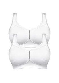 B&uuml;gelloser BH SuSa "2er Pack Entlastungs BH Cremona", Damen, Gr. 95, Cup E, wei&szlig; (wei&szlig; wei&szlig;), Obermaterial: 76% Polyamid PA. 24% Elasthan EL., BHs