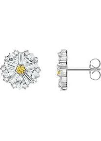 Paar Ohrstecker Thomas Sabo "Lovely Daisy Ohrstecker gro&szlig;", bunt (silberfarben, wei&szlig;, gelb, wei&szlig;, gelb), Ohrringe, Damen, 11mm, Silber 925 (recycelt), mit Zirkonia (synth.)