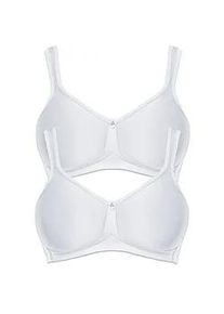 T-Shirt-BH SuSa "2er Pack Spacer BH ohne B&uuml;gel Catania", Damen, Gr. 90, Cup D, wei&szlig; (wei&szlig; wei&szlig;), Stoff, Obermaterial: 43% Polyamid PA. 39% Polyester PES. 18% Elasthan EL., BHs T-Shirt-BH