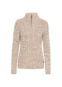 Troyer oxmo "Troyer OXPHEPE", Damen, Gr. M, beige (dune), Obermaterial: 100% Baumwolle CO., Pullover Troyer