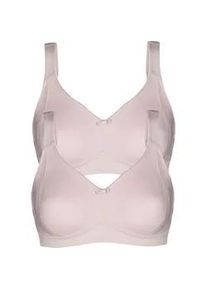 Minimizer-BH SuSa "2er Pack Minimizer BH Milano", Damen, Gr. 90, Cup F, beige (nude nude), Stoff, Obermaterial: 80% Polyamid PA. 17% Elasthan EL. 3% Baumwolle CO., BHs Minimizer-BH