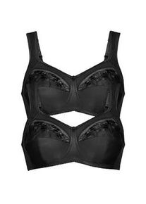 Entlastungs-BH Anita "Entlastungs BH Safina", Damen, Gr. 75, Cup A, schwarz (schwarz schwarz), Obermaterial: 50% Polyamid PA. 25% Polyester PES. 10% Elasthan EL. 10% Viskose CV. 5% Baumwolle CO., BHs Entlastungs-BH