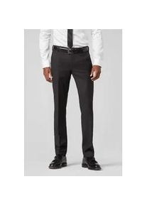 Anzughose MEYER "Bonn", Herren, Gr. 50, Normalgr&ouml;&szlig;en, schwarz, 100% Wolle, unifarben, slim fit lang, Hosen Anzughose, mit Franz&ouml;sischen Seitentaschen