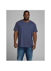 Jack & Jones PlusSize Rundhalsshirt "JJEORGANIC BASIC TEE SS O-NECK NOOS PLS", Herren, Gr. 6XL, blau (navy blazer), Jersey, Obermaterial: 100% Baumwolle, JACK & JONES PLUSSIZE, unifarben, slim fit taillenbedeckt, Rundhals, gerader Abschluss, Shirts Rundhalsshirt, mit Rundhalsausschnitt