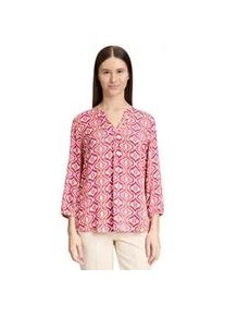 Shirtbluse Cartoon "Damen mit Muster", Damen, Gr. 38, rosa (pink, apricot), Obermaterial: 100% Viskose, l&auml;ssig geschnitten normal, U-Boot-Ausschnitt, Blusen
