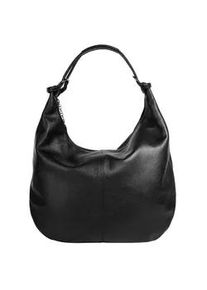 Shopper CLUTY, Damen, Gr. B/H/T: 35cm x 33cm x 7cm onesize, schwarz, Leder, leicht gl&auml;nzend, unifarben, Taschen Shopper, echt Leder, Made in Italy