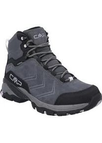 Outdoorschuh CMP "MELNICK MID WMN TREKKING SHOES WP", Damen, Gr. 37, grau (titanio, lila), Leder, Textil, Schuhe Outdoorschuh, wasserdicht
