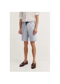 Bermudas Bugatti, Herren, Gr. 58, Normalgr&ouml;&szlig;en, blau (360, blau), 56% Baumwolle, 43% Leinen, 1% Elasthan, unifarben, normal, Hosen Bermudas, mit Stretchfunktion