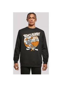 Sweatshirt F4NT4STIC "Tom und Jerry Play Baseball", Herren, Gr. XL, schwarz, Obermaterial: 50% Baumwolle, 50% Polyester, regular fit, Rundhals, ohne B&uuml;ndchen, Sweatshirts Sweatshirt, Print