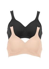 B&uuml;gelloser BH Anita "BH ohne B&uuml;gel Twin", Damen, Gr. 80, Cup B, bunt (desert schwarz), Obermaterial: 70% Polyamid PA. 30% Elasthan EL., BHs