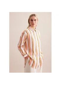 Longbluse Seidensticker "Schwarze Rose", Damen, Gr. M38, pink, 69% Baumwolle, 25% Polyamid, 6% Elasthan, gestreift, oversize, ohne Ausschnitt, Blusen Longbluse, 1/1 Kragen Streifen