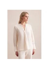 Klassische Bluse Seidensticker "Schwarze Rose", Damen, Gr. XL42, wei&szlig; (sanftes wei&szlig;), 100% Polyester, unifarben, regular fit, ohne Ausschnitt, Blusen, Tunika Uni