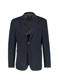 Jerseysakko Lerros "Blazer aus Jersey mit Innenfutter-Print", Herren, Gr. 27, blau (classic navy), 82% Polyester, 13% Viskose, 5% Elasthan, Sakkos
