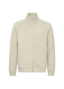 Sweatjacke Casual Friday "Sweatjacke CFSIGURD 0096 zipthrough sweatshirt", Herren, Gr. S, braun (tree house melange), Obermaterial: 80% Viskose CV. 13% Polyester PES. 7% Elasthan EL., Sweatjacken Sweatjacke