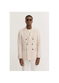 Sakko Bugatti, Herren, Gr. 50, beige (30, beige), 81% Wolle, 13% Viskose, 6% Polyamid, gepunktet, normal, Manschette, Sakkos Sakko, aus Wolle