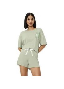Shorty Triumph "Endless Comfort PSK 10 CO/MD", Damen, Gr. 44, gr&uuml;n, Single Jersey, Obermaterial: 50% Baumwolle, 50% Modal, bequem kurz, Rundhals, Homewear-Sets Shorty, atmungsaktiv, weich, Rundhalsausschnitt