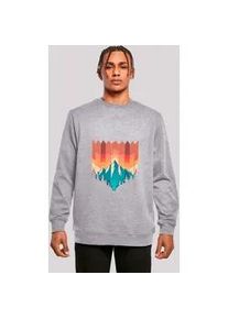 Sweatshirt F4NT4STIC "Berg Sonnenuntergang Geometrisch", Herren, Gr. 5XL, grau (erdgrau), Obermaterial: 50% Baumwolle, 50% Polyester, regular fit, Rundhals, ohne B&uuml;ndchen, Sweatshirts Sweatshirt, Premium Qualit&auml;t