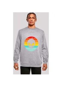 Sweatshirt F4NT4STIC "Alien Retro Sonnenuntergang", Herren, Gr. 5XL, grau (erdgrau), Obermaterial: 50% Baumwolle, 50% Polyester, regular fit, Rundhals, ohne B&uuml;ndchen, Sweatshirts Sweatshirt, Premium Qualit&auml;t