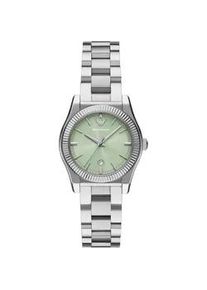 Quarzuhr Emporio Armani, gr&uuml;n (edelstahlfarben, gr&uuml;n), Armbanduhren, Damen, Quarzuhr, Armbanduhr, Damenuhr, Edelstahlarmband, analog, Tag