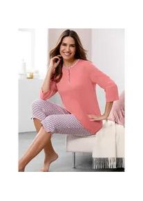 Capri-Pyjama, Damen, Gr. 52/54, rosa (flamingo, bedruckt), 100% Baumwolle, Homewear-Sets