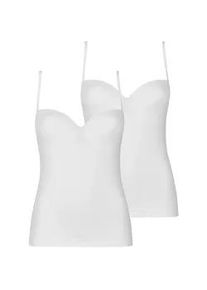 BH-Hemd Nina von C. "2er Pack BH Hemdchen Secret", Damen, Gr. 80, Cup A, wei&szlig; (wei&szlig; wei&szlig;), Obermaterial: 95% Polyamid PA. 5% Elasthan EL., BHs BH-Hemd