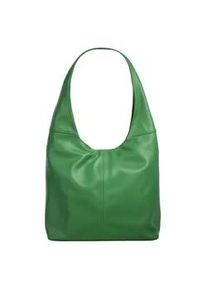 Pike Shopper PIK&Eacute;, Damen, Gr. B/H/T: 40cm x 30cm x 11cm onesize, gr&uuml;n, Leder, beschichtet, gl&auml;nzend, Taschen Shopper, echt Leder, Made in Italy