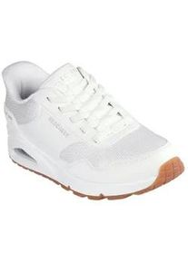 Slip-On Sneaker Skechers "UNO-SIMPLIFIED SLIP-IN", Damen, Gr. 41, wei&szlig;, Lederimitat, Textil, Schuhe Sneaker, Keilsneaker, Slipper mit integrierter Slip-Ins Technologie