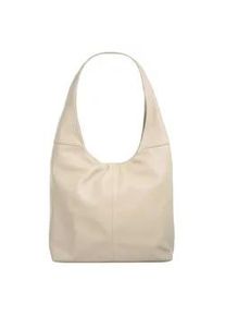 Pike Shopper PIK&Eacute;, Damen, Gr. B/H/T: 40cm x 30cm x 11cm onesize, beige (creme), Leder, beschichtet, gl&auml;nzend, Taschen Shopper, echt Leder, Made in Italy
