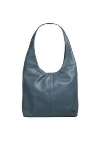 Pike Shopper PIK&Eacute;, Damen, Gr. B/H/T: 40cm x 30cm x 11cm onesize, blau, Leder, beschichtet, gl&auml;nzend, Taschen Shopper, echt Leder, Made in Italy