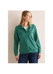 Cardigan Cecil, Damen, Gr. L42, gr&uuml;n (sea gr&uuml;n), Stoff, 70% Viskose, 25% Polyamid, 5% Elasthan, unifarben, gerade normal, hoch geschlossener Ausschnitt, B&uuml;ndchen, Strickjacken, mit Brusttaschen