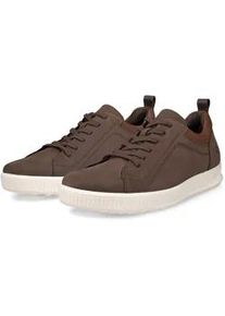 Sneaker Ecco "BYWAY", Herren, Gr. 47, braun (dunkelbraun), Nubukleder, Schuhe Sneaker, Schn&uuml;rschuh, Halbschuh, Freizeitschuh mit griffiger Laufsohle