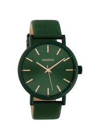 Quarzuhr Oozoo, gr&uuml;n (dunkelgr&uuml;n), Armbanduhren, Damen, Quarzuhr, Armbanduhr, Damenuhr, Herrenuhr, Lederarmband