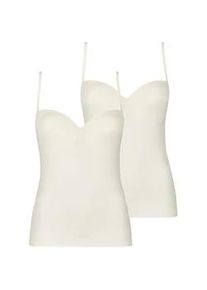 BH-Hemd Nina von C. "2er Pack BH Hemdchen Secret", Damen, Gr. 75, Cup A, beige (champagner champagner), Obermaterial: 95% Polyamid PA. 5% Elasthan EL., BHs BH-Hemd