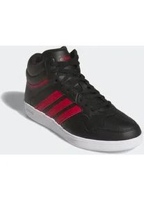 Sneaker Adidas SPORTSWEAR "HOOPS 4.0 MID", Herren, Gr. 44, core schwarz, team victory rot, cloud wei&szlig;, Synthetik, Schuhe Sneaker