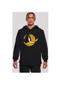 Sweatshirt F4NT4STIC "Looney Tunes Daffy Duck Dotted Cartoon Logo", Herren, Gr. XL, schwarz, Obermaterial: 65% Baumwolle, 35% Polyester, slim fit, ohne B&uuml;ndchen, Sweatshirts Sweatshirt, Herren,Premium Merch,Slim-Fit,Kapuzenpullover,Bedruckt