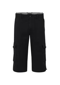 Bermudas Bugatti, Herren, Gr. 48, Normalgr&ouml;&szlig;en, schwarz (290, schwarz), 98% Baumwolle, 2% Elasthan, unifarben, normal, Hosen Bermudas, aus Baumwolle