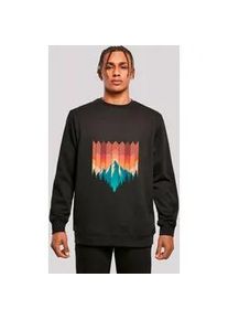 Sweatshirt F4NT4STIC "Berg Sonnenuntergang Geometrisch", Herren, Gr. 4XL, schwarz, Obermaterial: 50% Baumwolle, 50% Polyester, regular fit, Rundhals, ohne B&uuml;ndchen, Sweatshirts Sweatshirt, Premium Qualit&auml;t