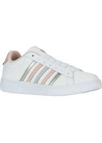 Sneaker K-Swiss "COURT TIEBREAK II", Damen, Gr. 38, wei&szlig;, cameo rose, wei&szlig;, Leder, Schuhe Sneaker