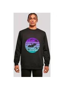Sweatshirt F4NT4STIC "Retro Alien Weltraum Sonnenuntergang", Herren, Gr. 4XL, schwarz, Obermaterial: 50% Baumwolle, 50% Polyester, regular fit, Rundhals, ohne B&uuml;ndchen, Sweatshirts Sweatshirt, Premium Qualit&auml;t