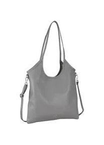 Schultertasche "Cuir", Damen, Gr. B/H/T: 50cm x 34cm x 3cm onesize, grau, Leder, Collezione Alessandro, Taschen Schultertasche, aus echtem Leder, Made in Italy