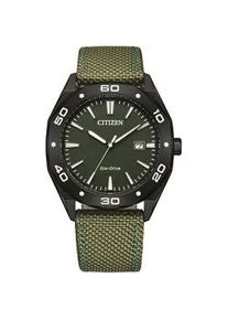 Solaruhr Citizen, gr&uuml;n (olivgr&uuml;n), Armbanduhren, Herren, Armbanduhr, Herrenuhr, analog, Tag, Batterie-Entladungsanzeige