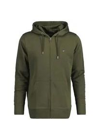 Sweatshirt Gant "Sweatjacke REGULAR SHIELD FULL ZIP HOODIE", Herren, Gr. XL, gr&uuml;n (gr&uuml;n (moss gr&uuml;n)), Obermaterial: 87% Baumwolle CO. 13% Polyester PES., Sweatshirts Sweatshirt