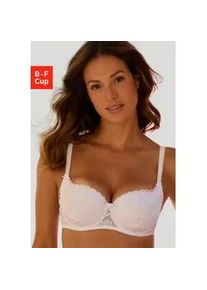 Balconette-BH Nuance, Damen, Gr. 75, Cup D, wei&szlig;, Spitze, Obermaterial: 52% Polyamid, 42% Polyester, 6% Elasthan, BHs Balconette-BH, mit B&uuml;gel aus schimmernder Jacquardspitze, sexy Dessous