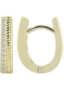 Adelia&acute;s Paar Ohrh&auml;nger ADELIA ́S "Damen Ohrstecker aus Gold 333 mit Herz und Zirkonia - Strass", silber, Ohrringe, Damen, Damen, Gelbgold 333 Gold, Gelbgold 333, Gold