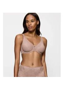 Minimizer-BH Triumph "Wild Rose Sensation", Damen, Gr. 90, Cup G, braun (chocolate mousse), Spitze, Obermaterial: 82% Polyamid, 18% Elasthan, BHs Minimizer-BH, verkleinert die Brust optisch um eine Cup-Gr&ouml;&szlig;e